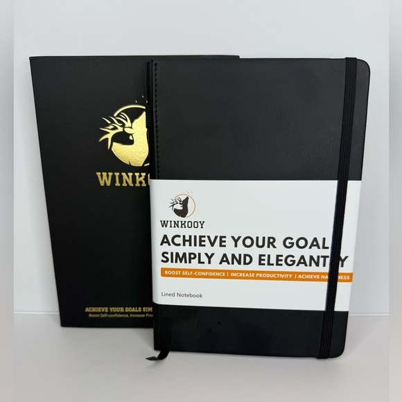 Winkooy Black Leather Journal - New in Box - Picture 1 of 4